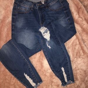 Dark Distressed Jeans